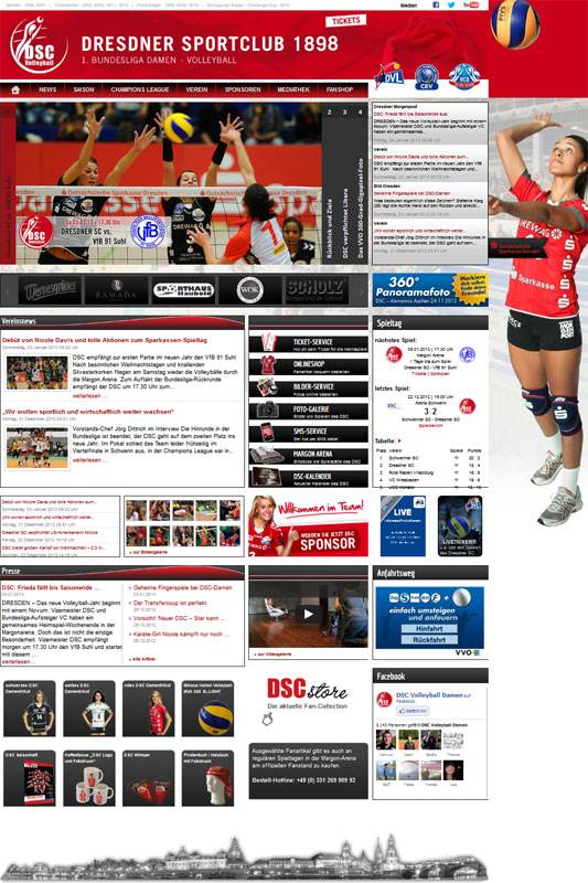 Dresdner SC Volleyball Webseite